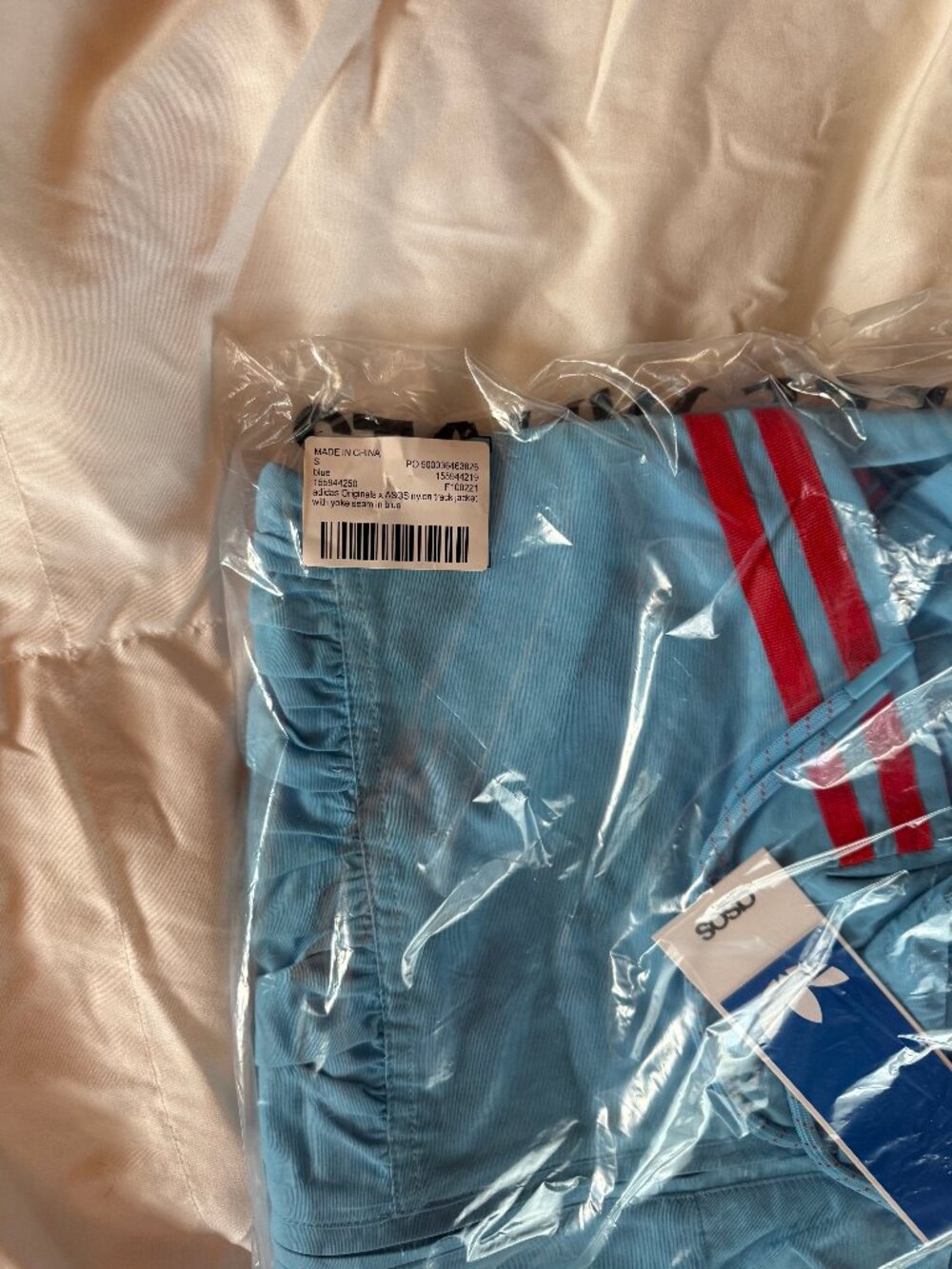 adidas Originals x ASOS women's over the head track jacket in blue, size small - Picture 7 of 7